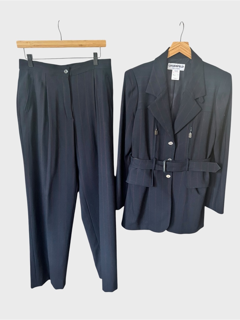 Lagerfeld vintage women’s 99% wool pants set.